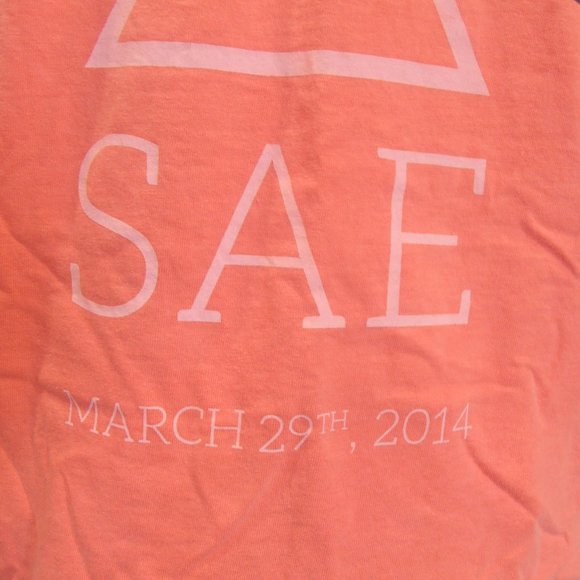 ZTA Sorority Fluo Coral Rainbow T-Shirt - Picture 7 of 9